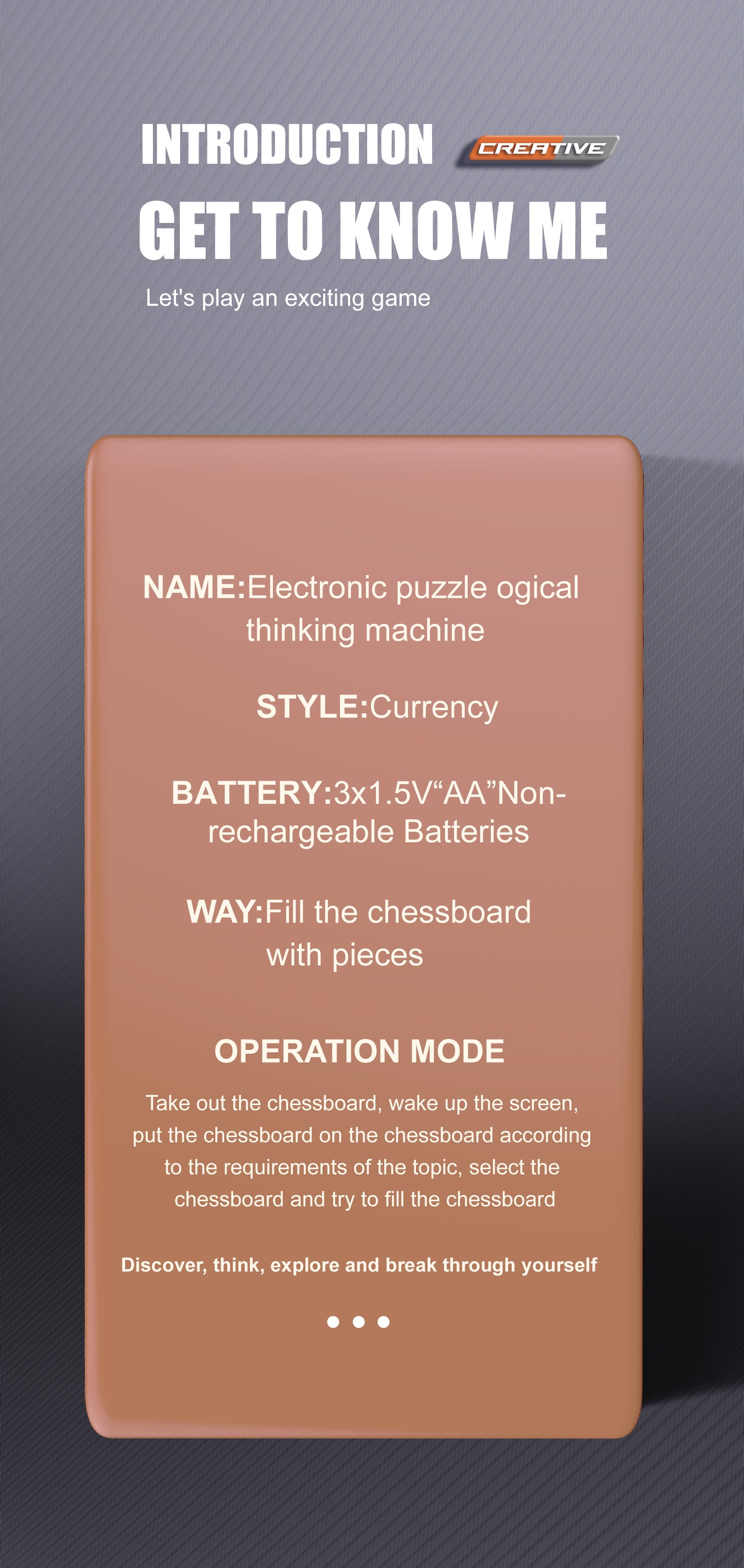 CREATIVE Intelligent brain,Logical Thinking Puzzle,Brain Game