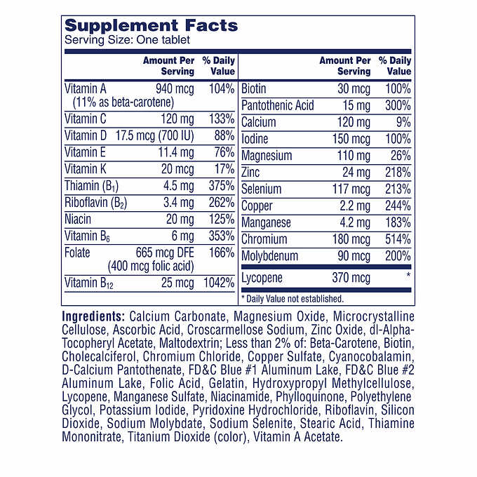 One A Day Men's 50+ Healthy Advantage Multivitamin,( 300 Tablets)