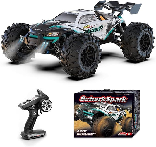 ScharkSpark Brushless RC Car for Adults, Max 70 KPH Fast , 4WD,1:16  RC Monster Truck,16102pro