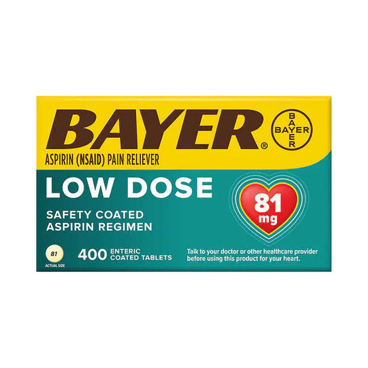 Bayer Aspirin Regimen Low Dose 81 mg., 400 Enteric Coated Tablets