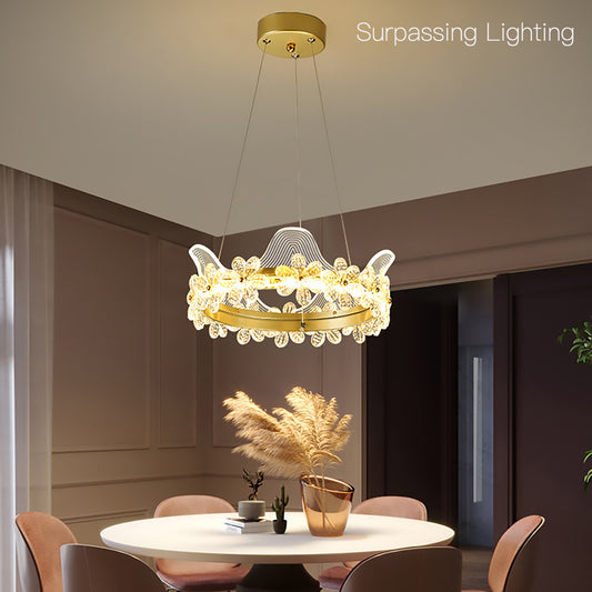 Surpassing Lighting Bedroom crystal ceiling lamp Nordic Light luxury creative personality simple
