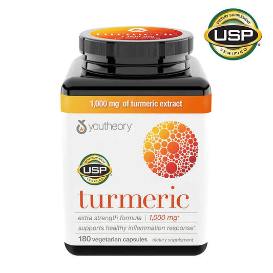 Youtheory Turmeric Extra Strength Formula 1,000 mg., 180 Capsules